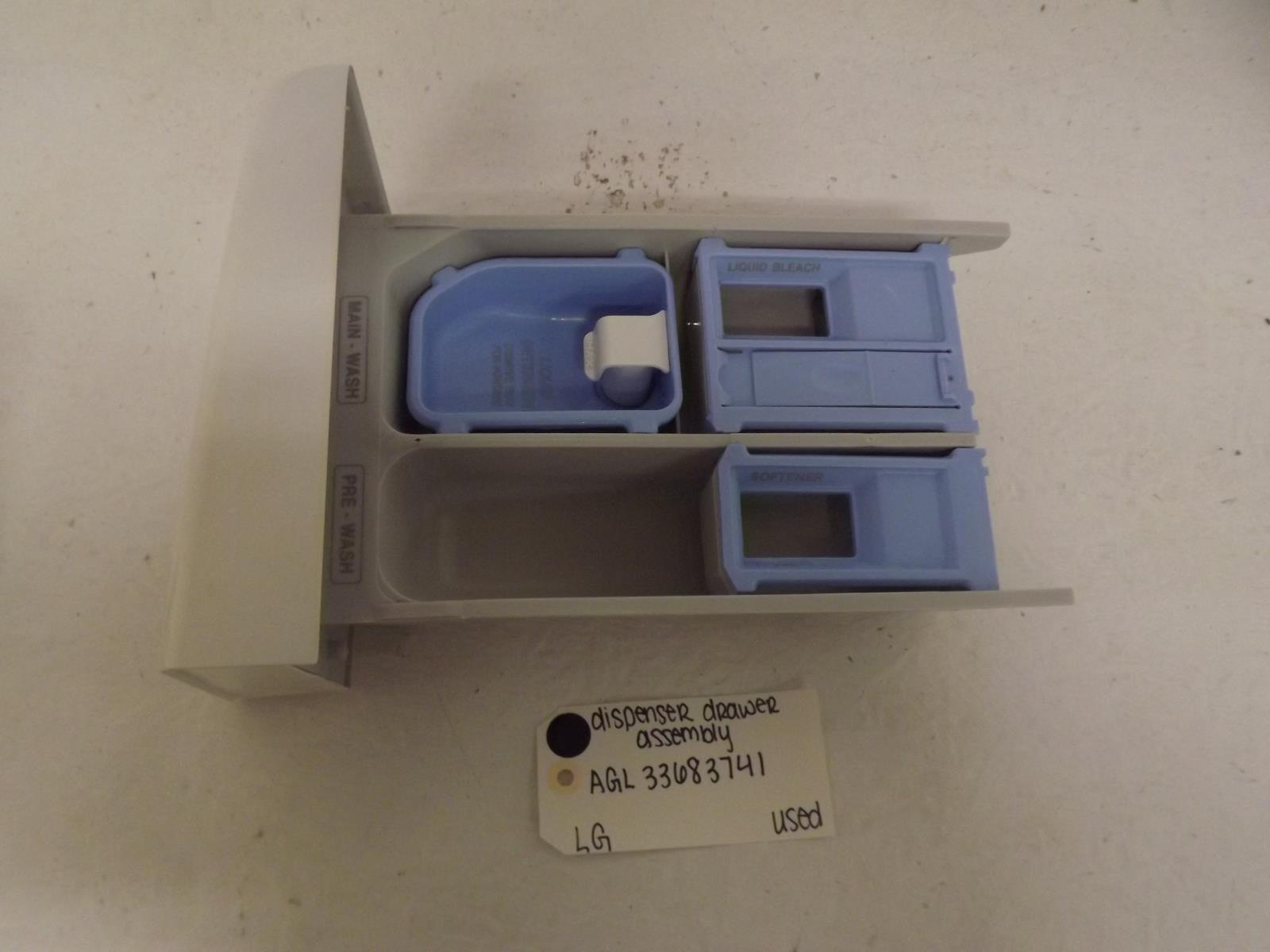 LG Washer AGL33683741 Dispenser Drawer Assembly Used LG Washer AGL33683741 Dispenser Drawer Assembly Used
